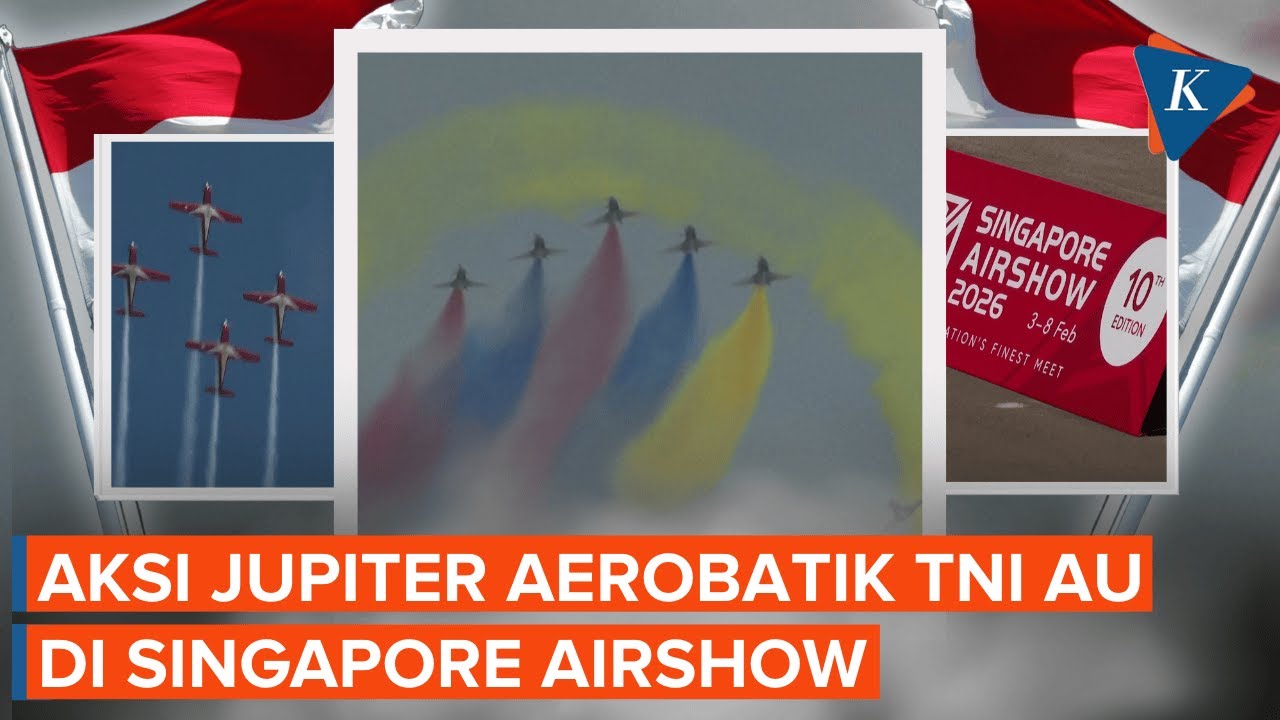 Aksi Presisi Jupiter Aerobatik TNI AU di Pembukaan Singapore Airshow 2026