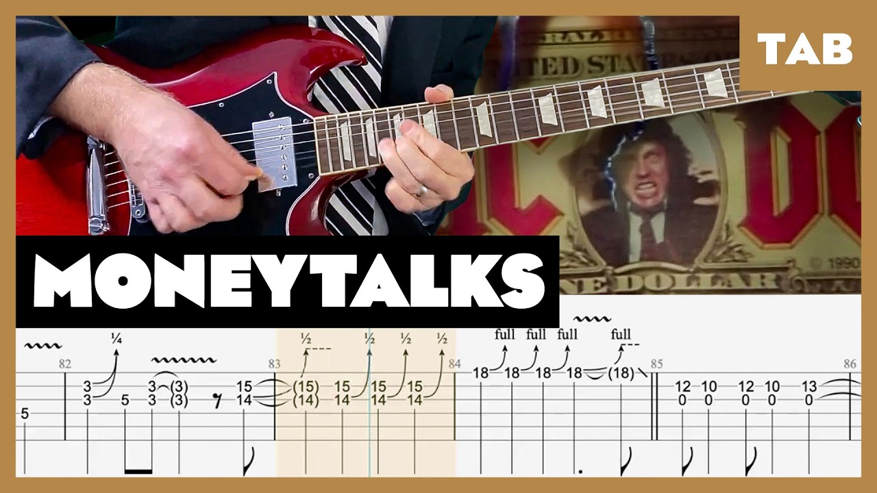AC/DC - Moneytalks - Guitar Tab | Lesson | Cover | Tutorial
