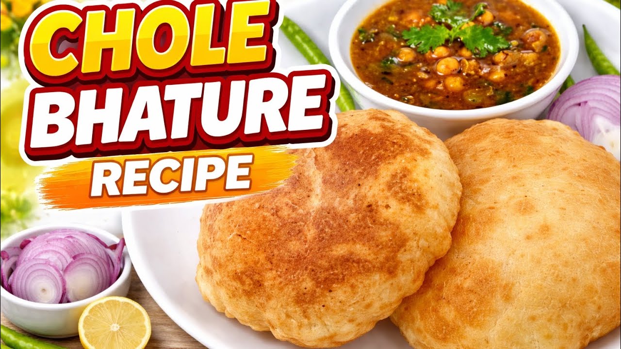 Quick easy chole bhature 