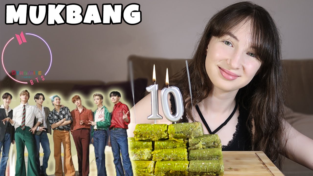 FISTIK SARMA MUKBANG | BTS DYNAMITE TEPKİ | 10K KUTLAMA | Türkçe Mukbang