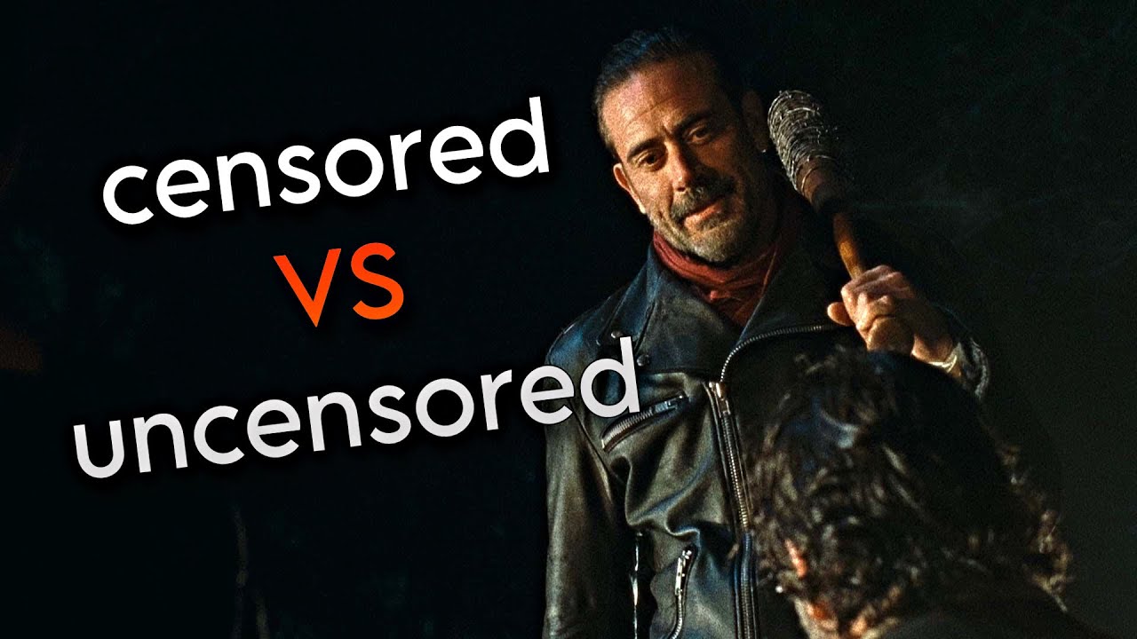 The Walking Dead: Negan's Speech Censored VS Uncensored Comparison | zbluues