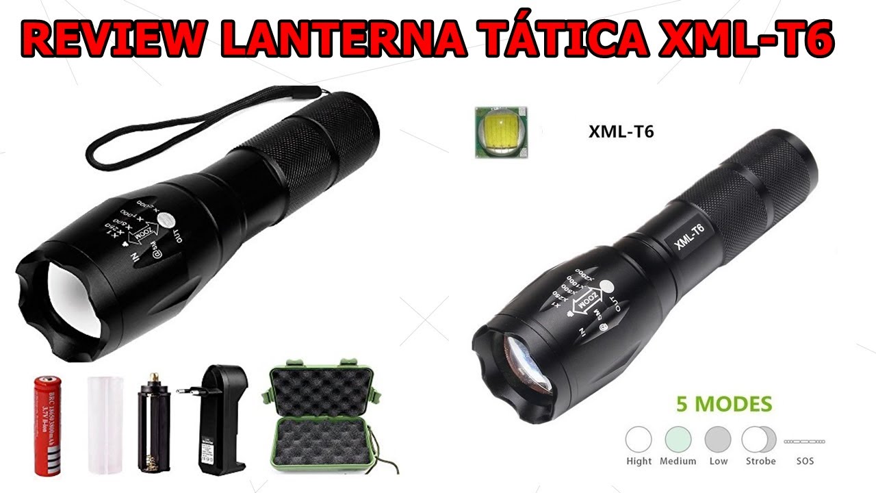 REVIEW LANTERNA TÁTICA XML T6