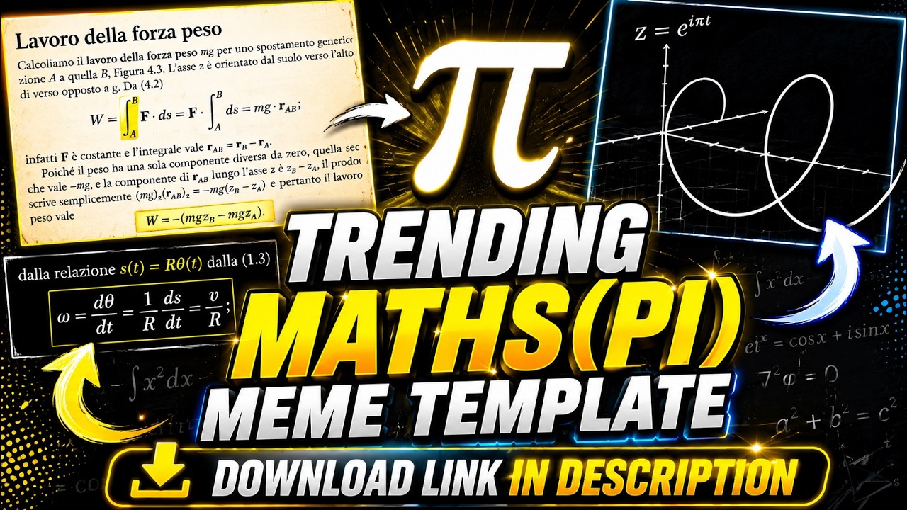 TRENDING INSTAGRAM REEL PI MEME TEMPLATE || TRENDING MATHS MEME TEMPLATE ||