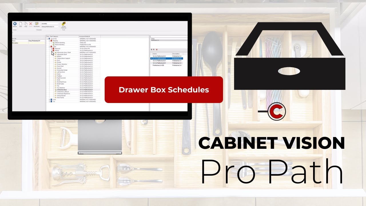Building Drawer Box Schedules | Part 5 - Cabinet Vision Pro Path