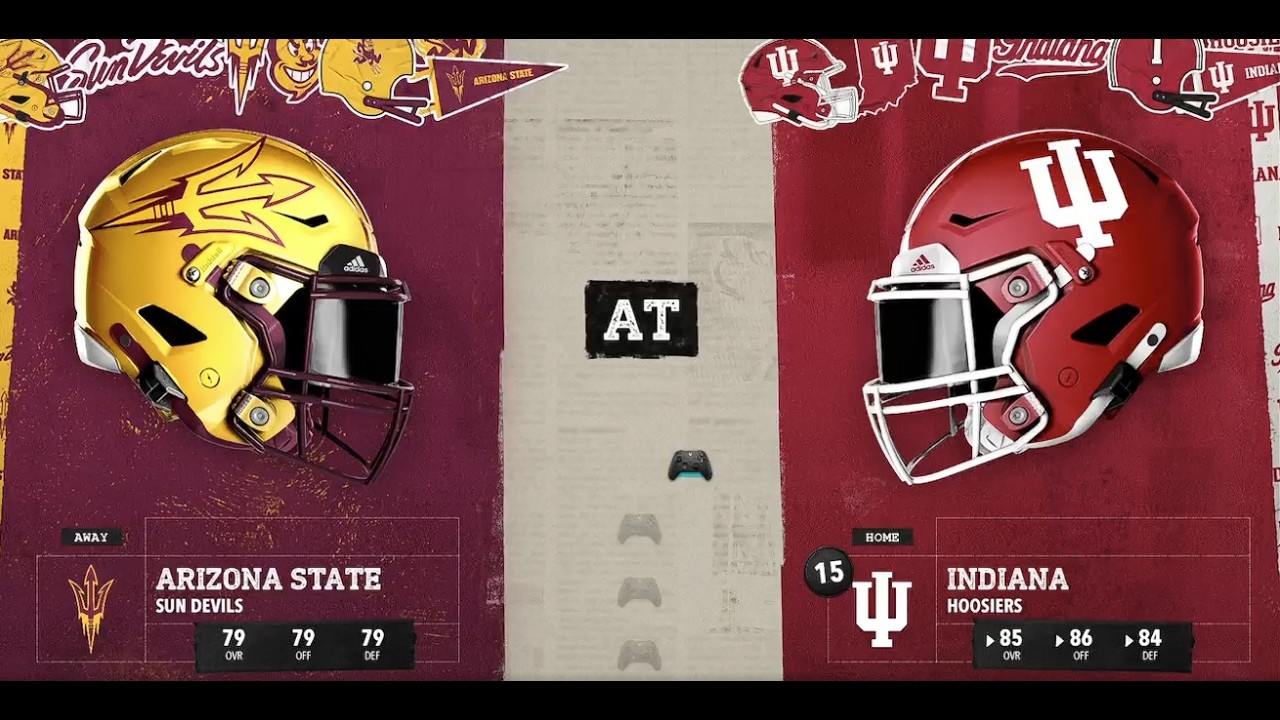NCAA Indiana rebuild 2035 week 1 Vs Arizona State