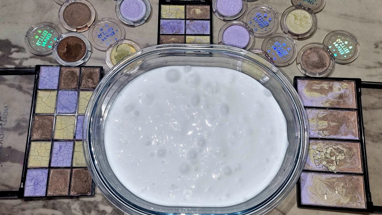 CADBURY CHOCOLATE LIME - Mixing Makeup Eyeshadow into Slime | Satisfying Slime Relaxing ASMR