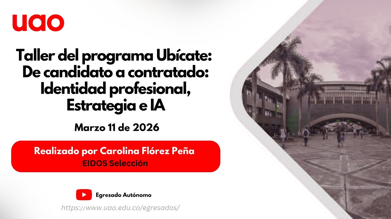 1er Taller de Ubícate 2026: 'De candidato a contratado Identidad profesional, Estrategia e IA'