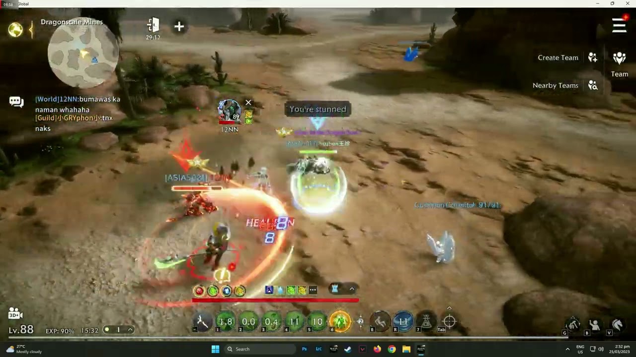 Bless Global Asia17 Priest900kBP  VS Asia21 Berserker 1.1mBP hmmm????