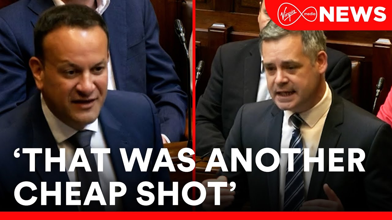Heated debate between Leo Varadkar and Pearse Doherty during Leaders' Questions