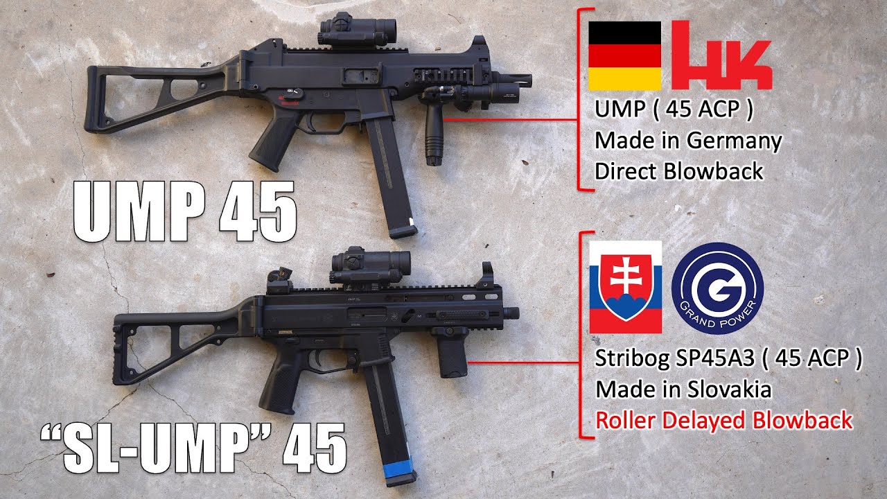 Альтернатива UMP 45 — Stribog SP45A3 (пистолет-пулемёт с роликовым замедлителем/PCC) из Словакии....