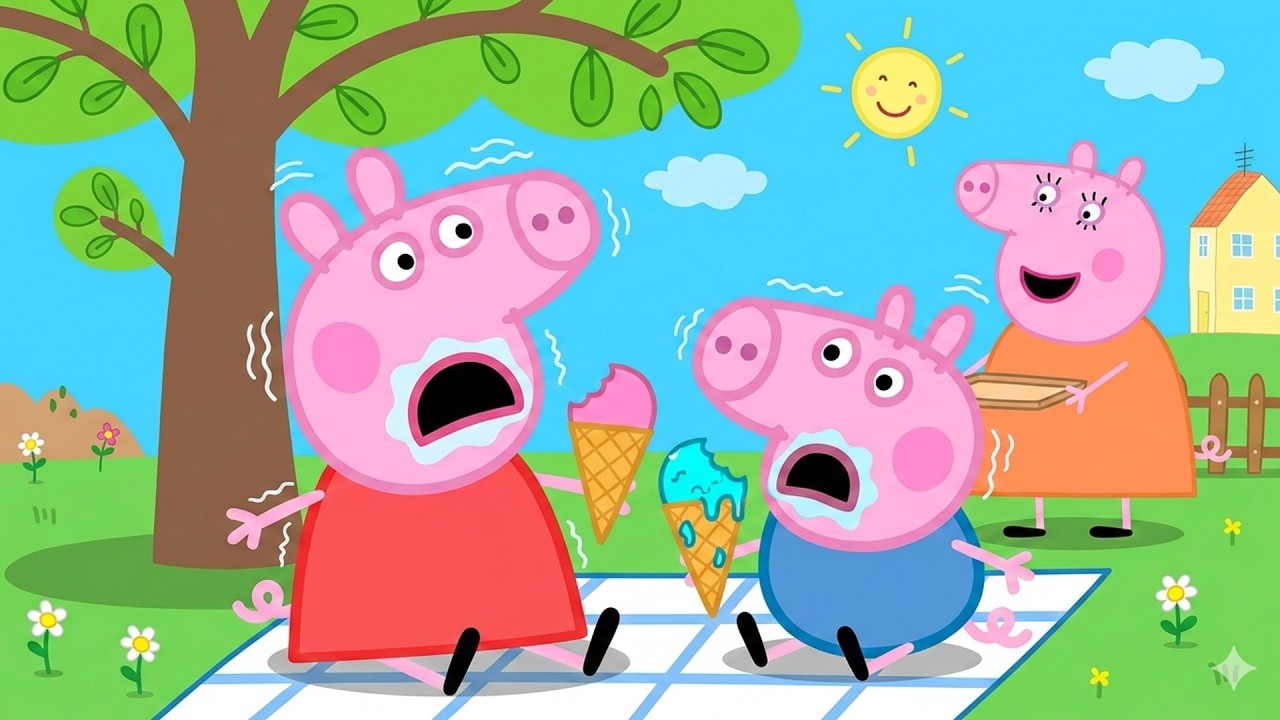 Peppa Pig Shocked by Ice Cream, Brrrr! ❄️🥶|  Peppa Pig Funny Animation