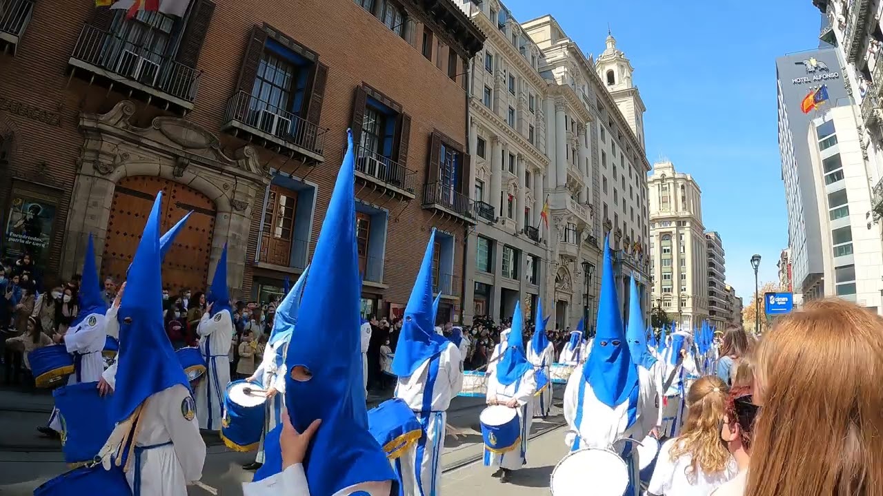 Semana Santa Zaragoza 2022. Procesión de Domingo de Ramos. Cofradía Entrada de Jesús en Jerusalén