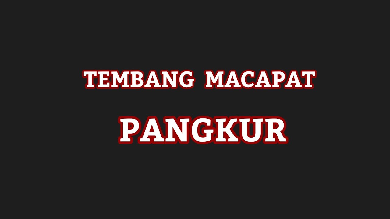 Tembang Macapat Pangkur