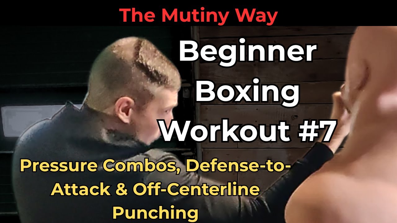Тренировка по боксу для начинающих №7: комбинации ударов, переход от защиты к атаке и удары не по...