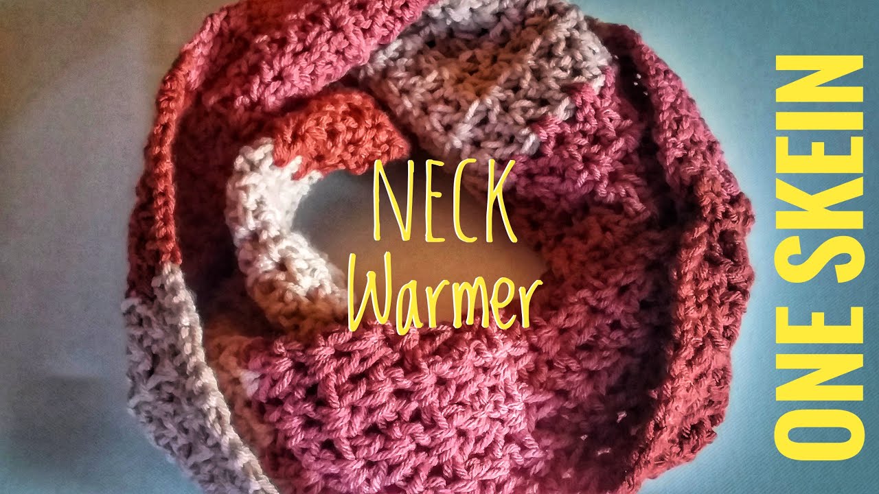 Easy One Skein Crochet Scarf for Beginners | Quick Neck Warmer Tutorial