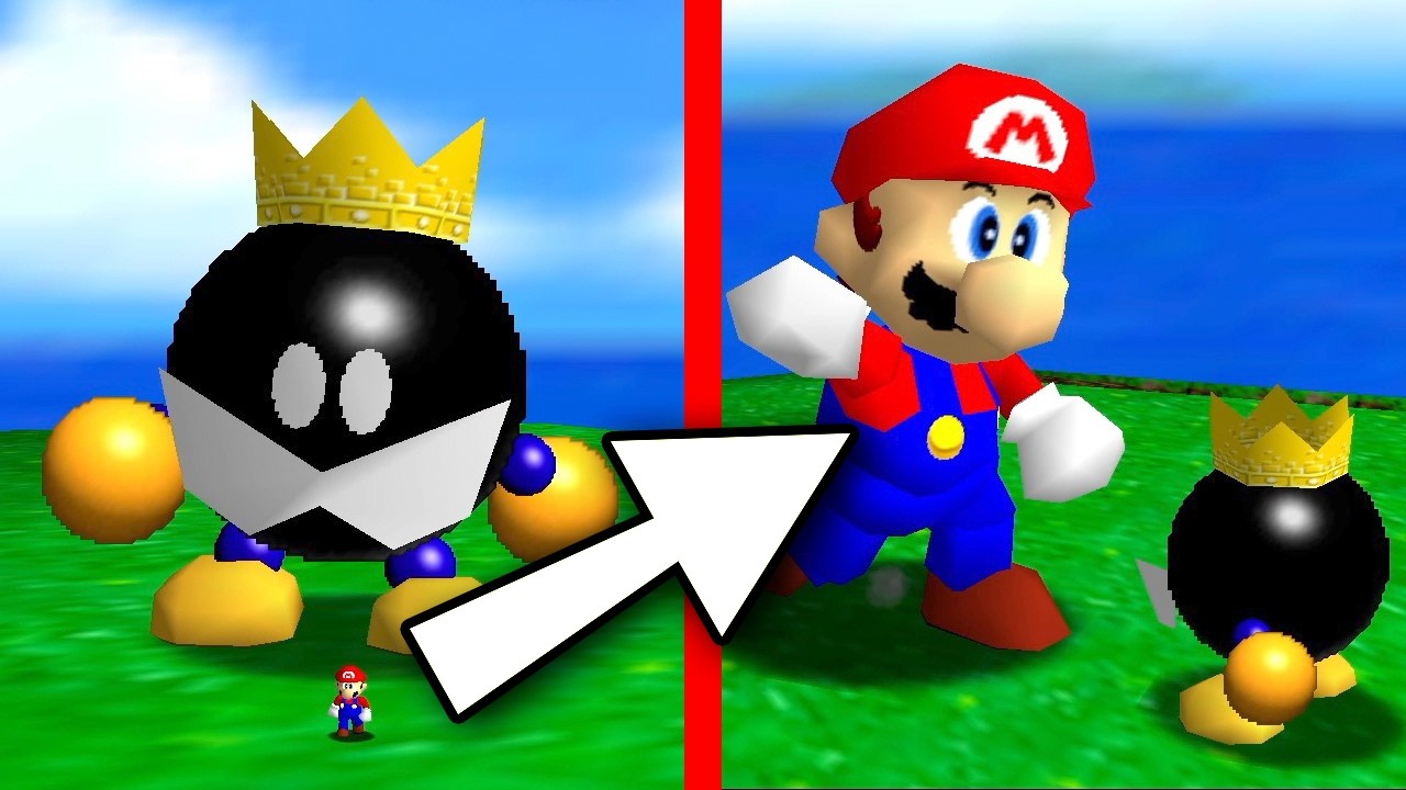 Mario, but he gets BIGGER and BIGGER and BIGGER and BIGGER