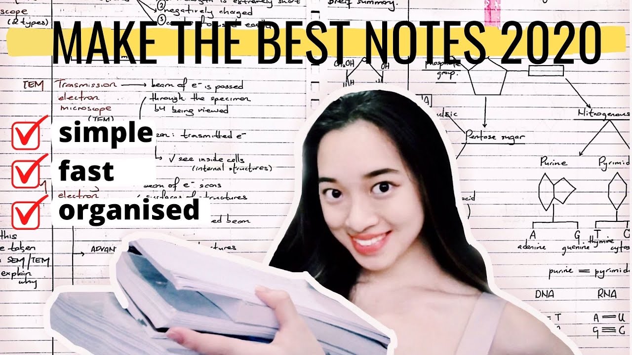 HOW TO TAKE NOTES: FAST and EFFECTIVE for class & lectures | Back to School 2020