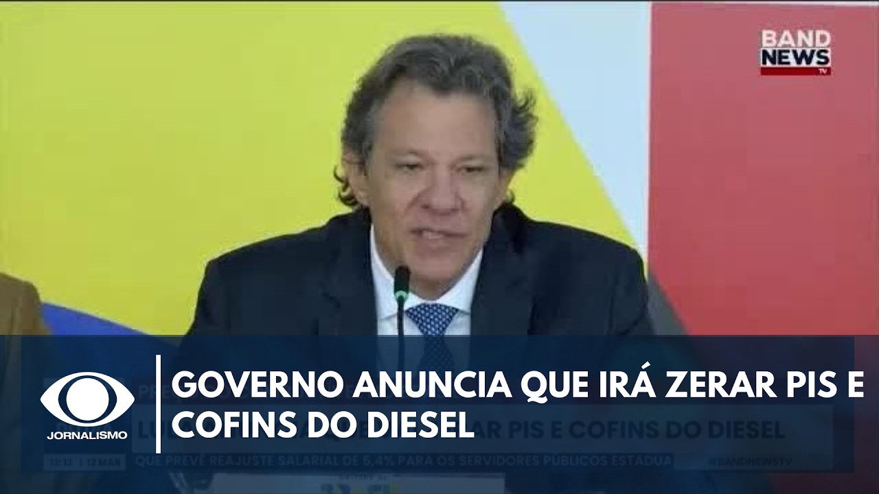 Governo anuncia que vai zerar PIS e Cofins do diesel