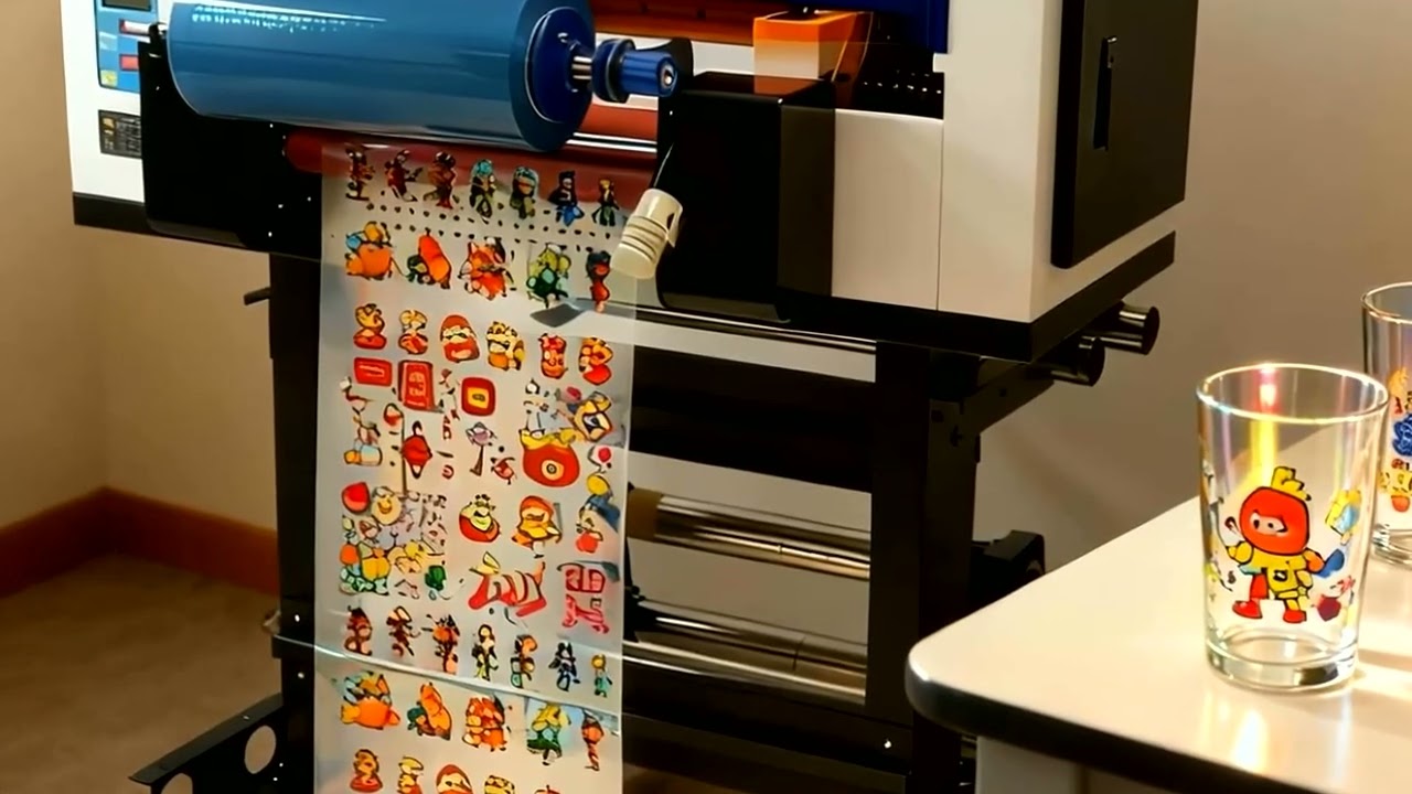 Indhnx High-Speed UV DTF Printer: Dual F1080 Printheads, Roll-to-Roll & Multi-Material Printing