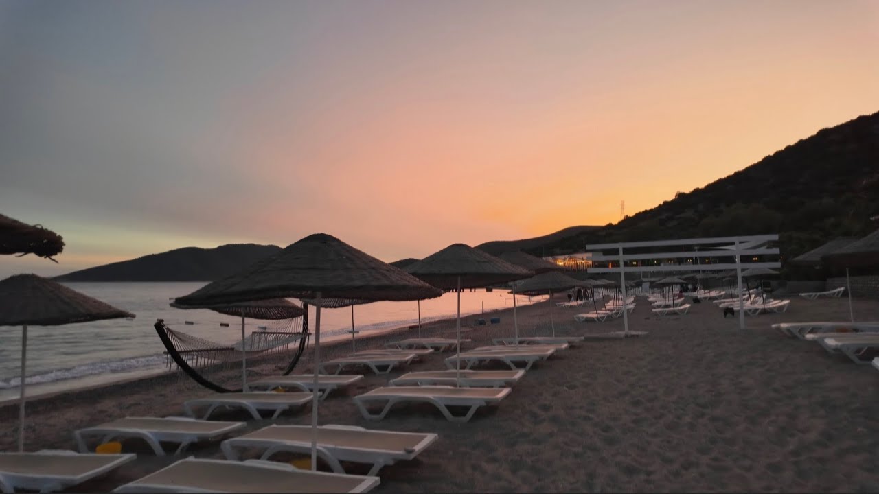 Latanya Bodrum Sunset in 4K | Peaceful Ocean Waves & Natural Ambience (DJI Osmo Pocket 3)