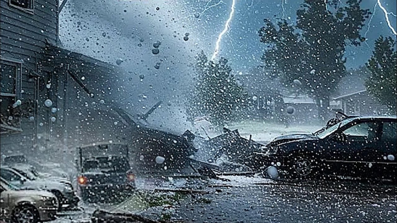 tragedy in Bulgaria today, hailstorm the size of walnuts bombarded Stara Zagora!