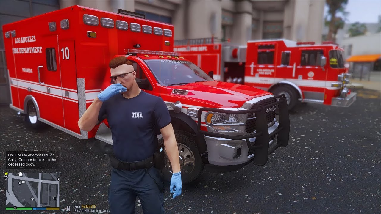 Gta 5 LSFDFR First Responder LAFD Medical Services - Fire Fighter/Paramedic Mods #gta5 #gta #lspdfr