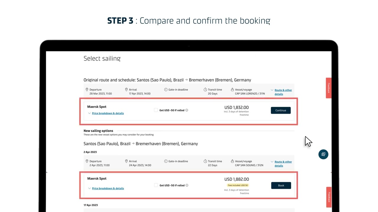 How to amend Maersk Spot bookings instantly