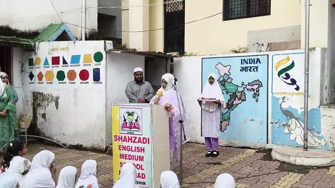 independence day program 2025 Shahzadi English Medium school, Manmad 