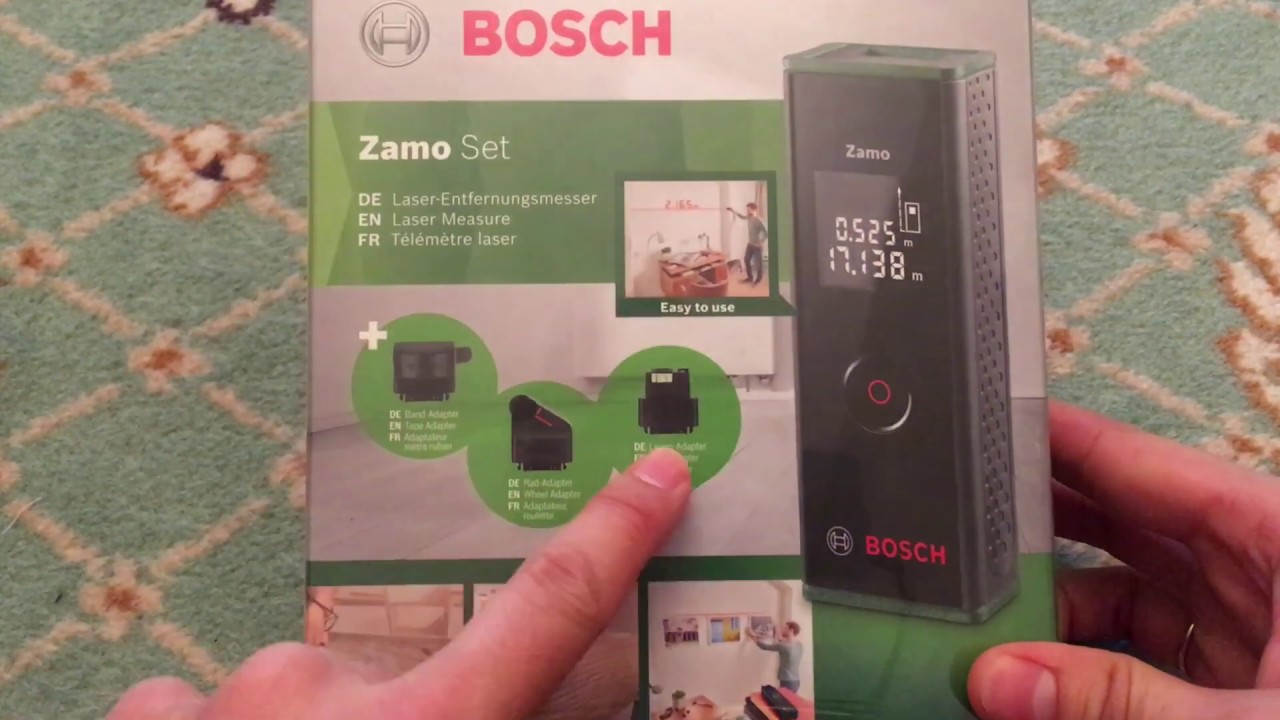 Распаковка и обзор лазерного дальномера Bosch Zamo III Set