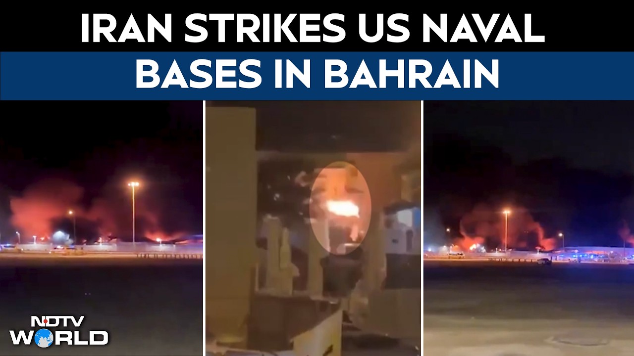 Iran Strikes US Bases LIVE | Iran Hits US Naval Bases In Bahrain | Iran US War LIVE Updates