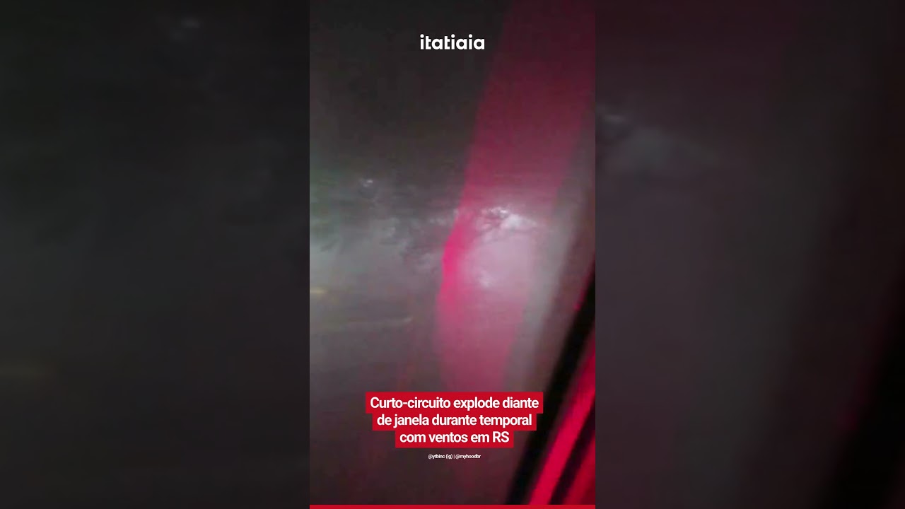 MORADOR REGISTRA CURTO-CIRCUITO DURANTE TEMPORAL NO RIO GRANDE DO SUL