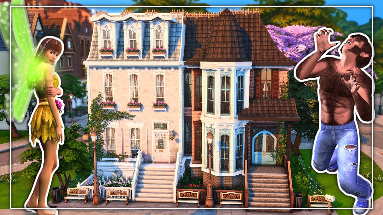 Werewolf and Fairy Sweetheart Townhouses | The Sims 4 Speed Build [NoCC]