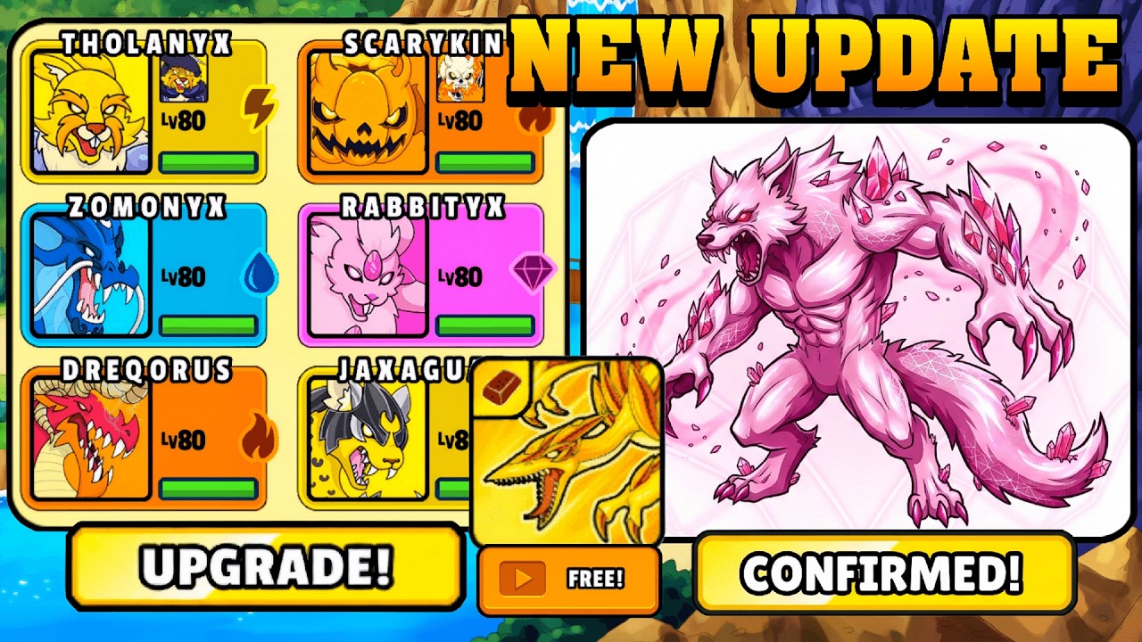 Multiple New Updates in Dynamons World (New Dynamon & Free Rewards)