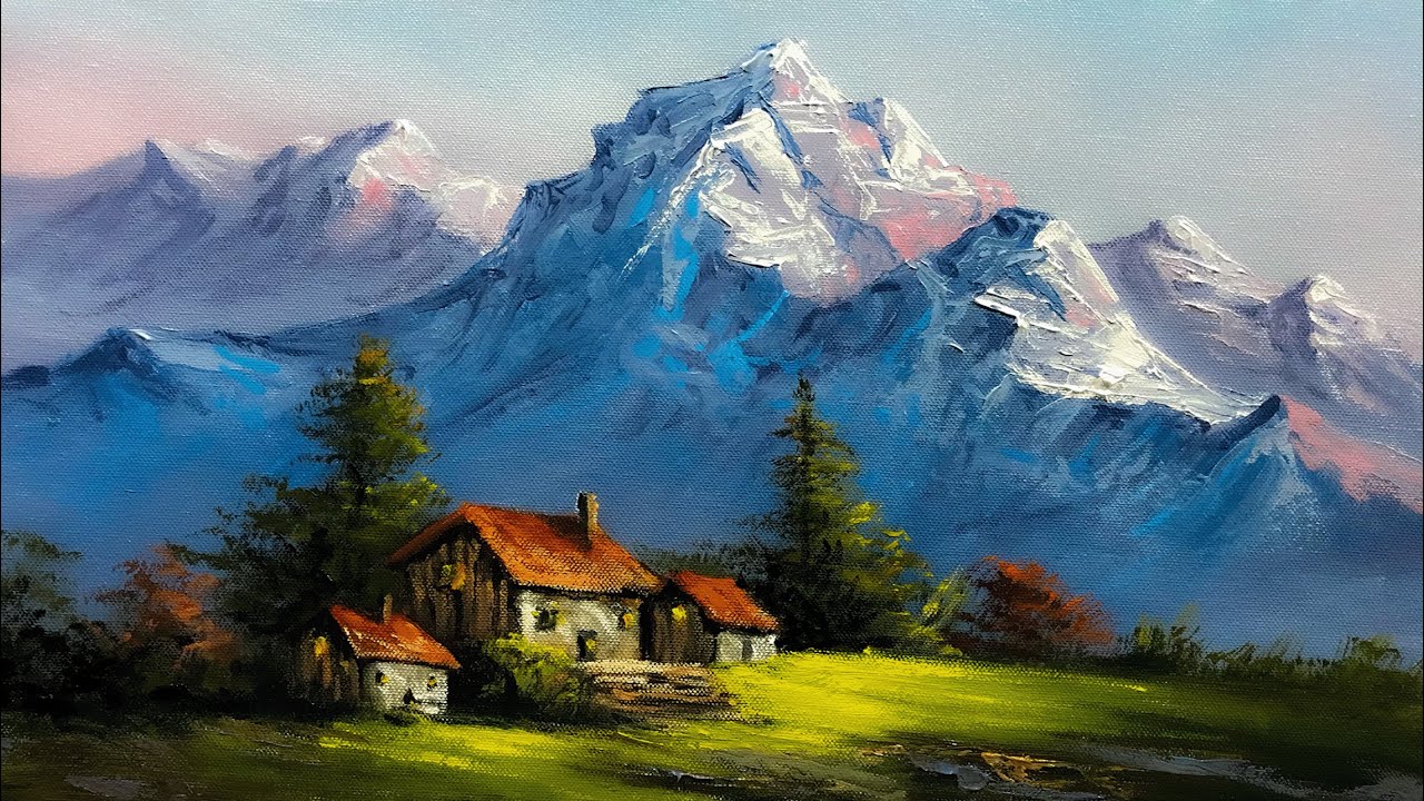 Easy Landscape Painting | Step By Step Painting Tutorial | How to Paint Landscape| Scenery Landscape