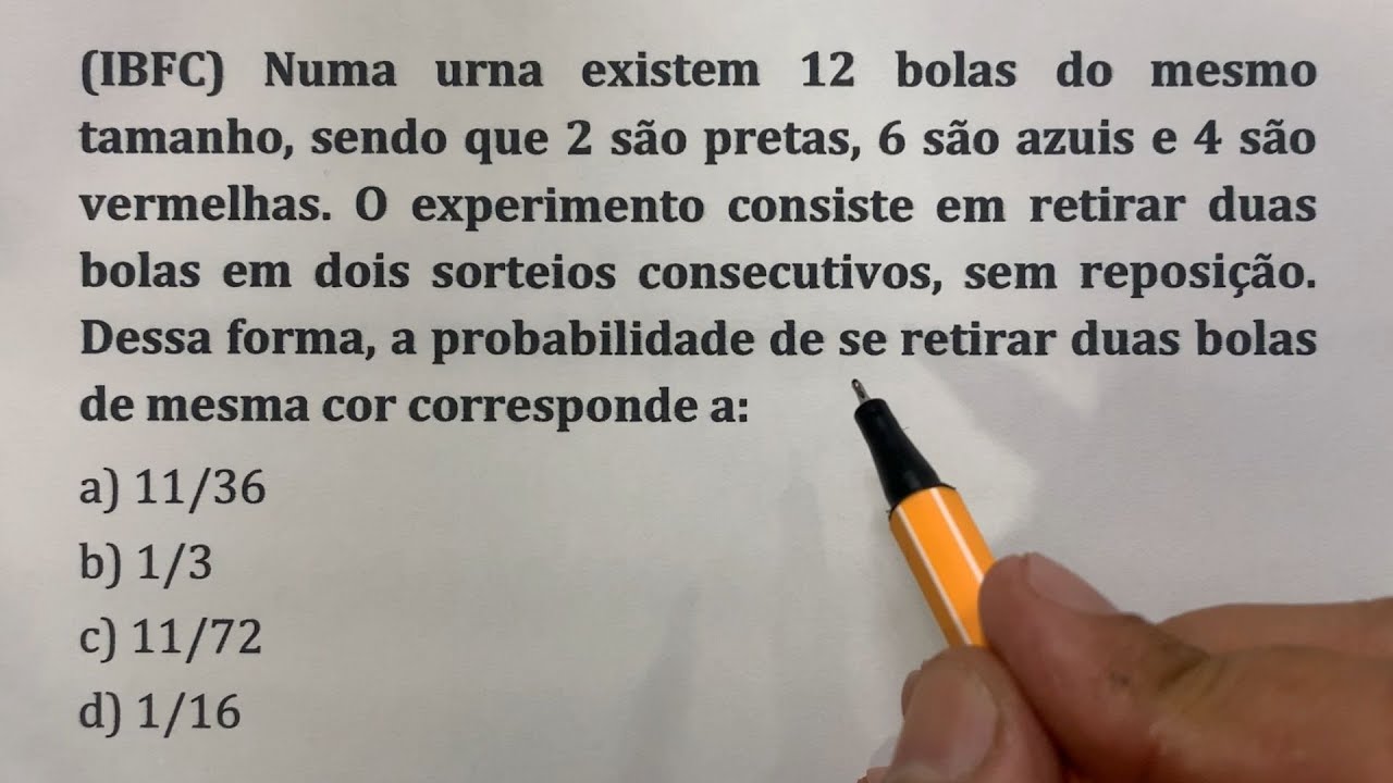 Problema de Probabilidade para Concursos