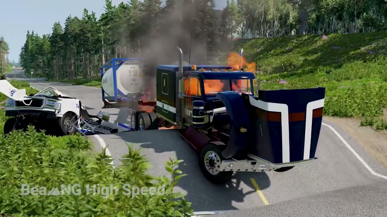 Epic Cars vs Potholes Crashes #58 – BeamNG.drive | BeamNG High Speed
