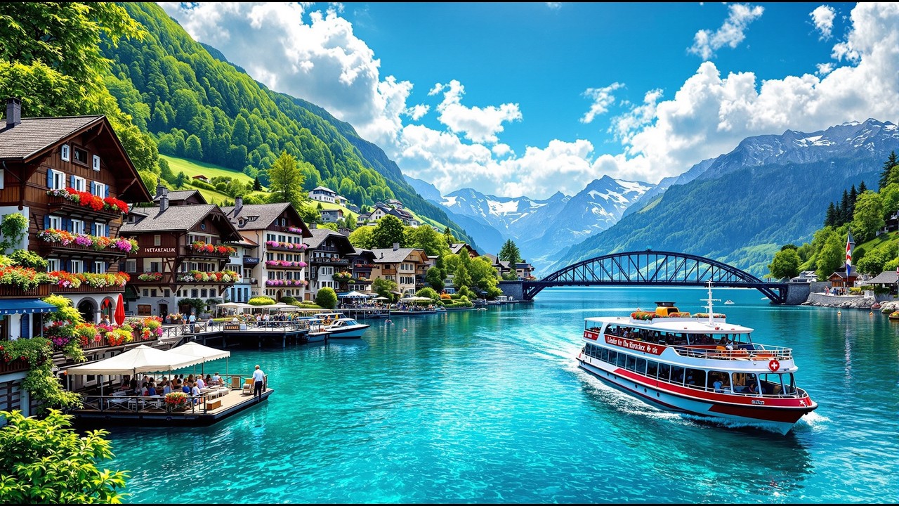 Interlaken, Switzerland 🇨🇭: Relaxing walking tour of the most beautiful places