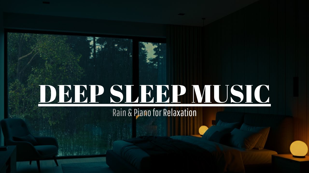 1 Hour Rain Sounds with Piano – Sleep Music for Anxiety Relief and Deep Night Relaxation