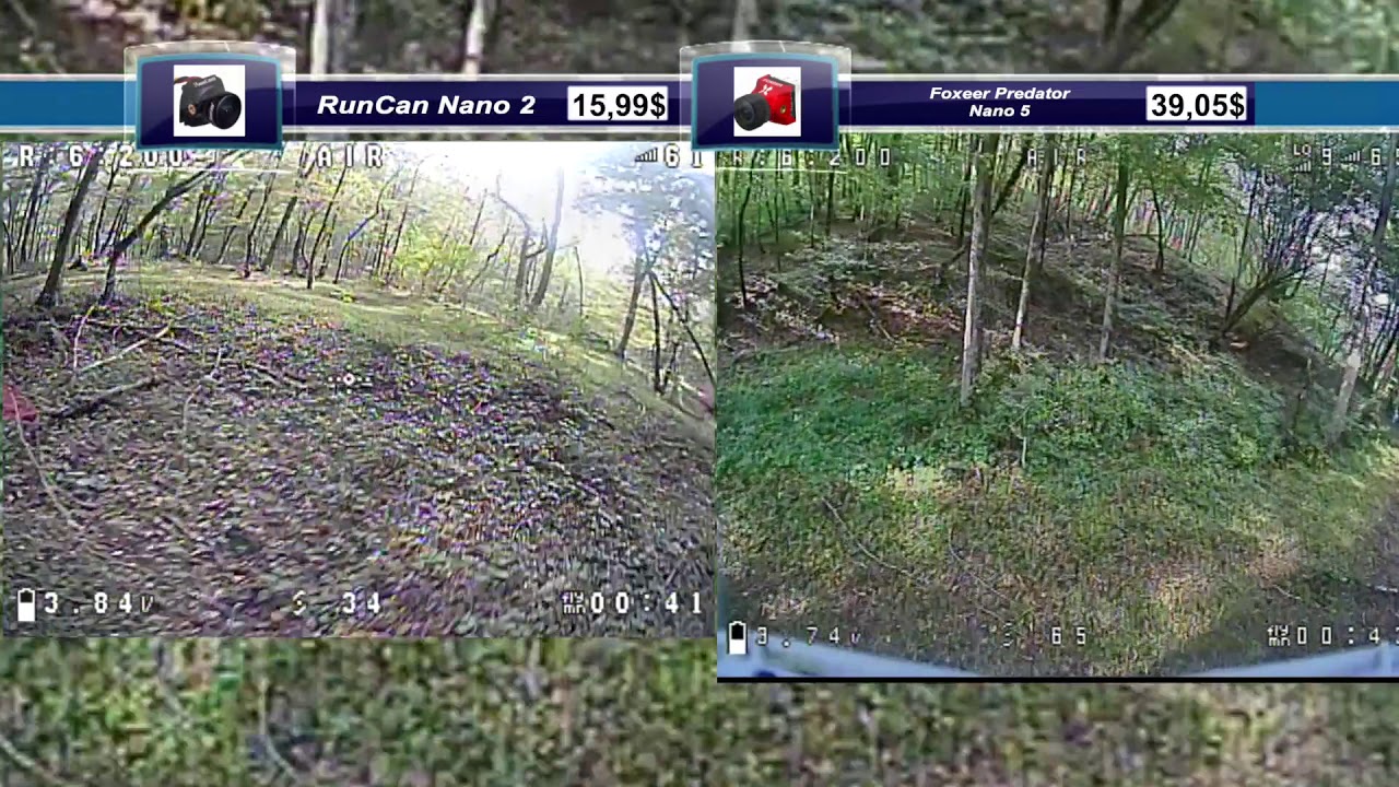 RunCam Nano 2  vs Foxeer Predator Nano 5