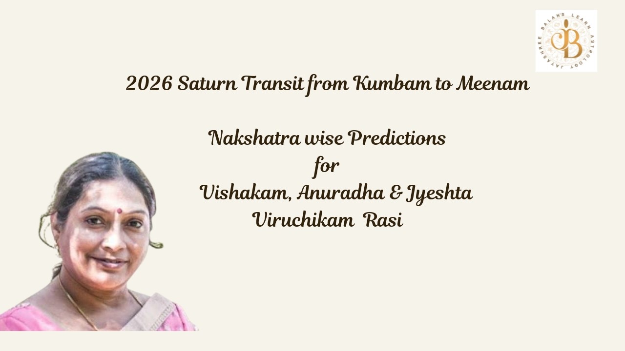 2026 Saturn transit Nakshatra wise Predictions for Viruchik Rasi/Lagnam #saturntransit2026