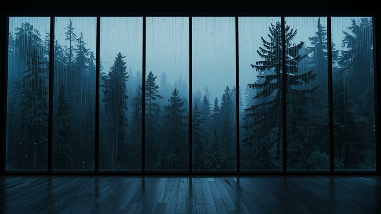 Rain Outside the Window 🌙 Quiet Forest Night Ambience for Sleep