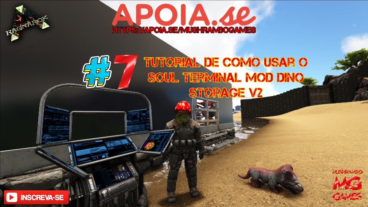 Ark Cross - #7 - Tutorial de Como Usar o Soul Terminal Mod Dino Storage V2 - Gameplay - PT/BR