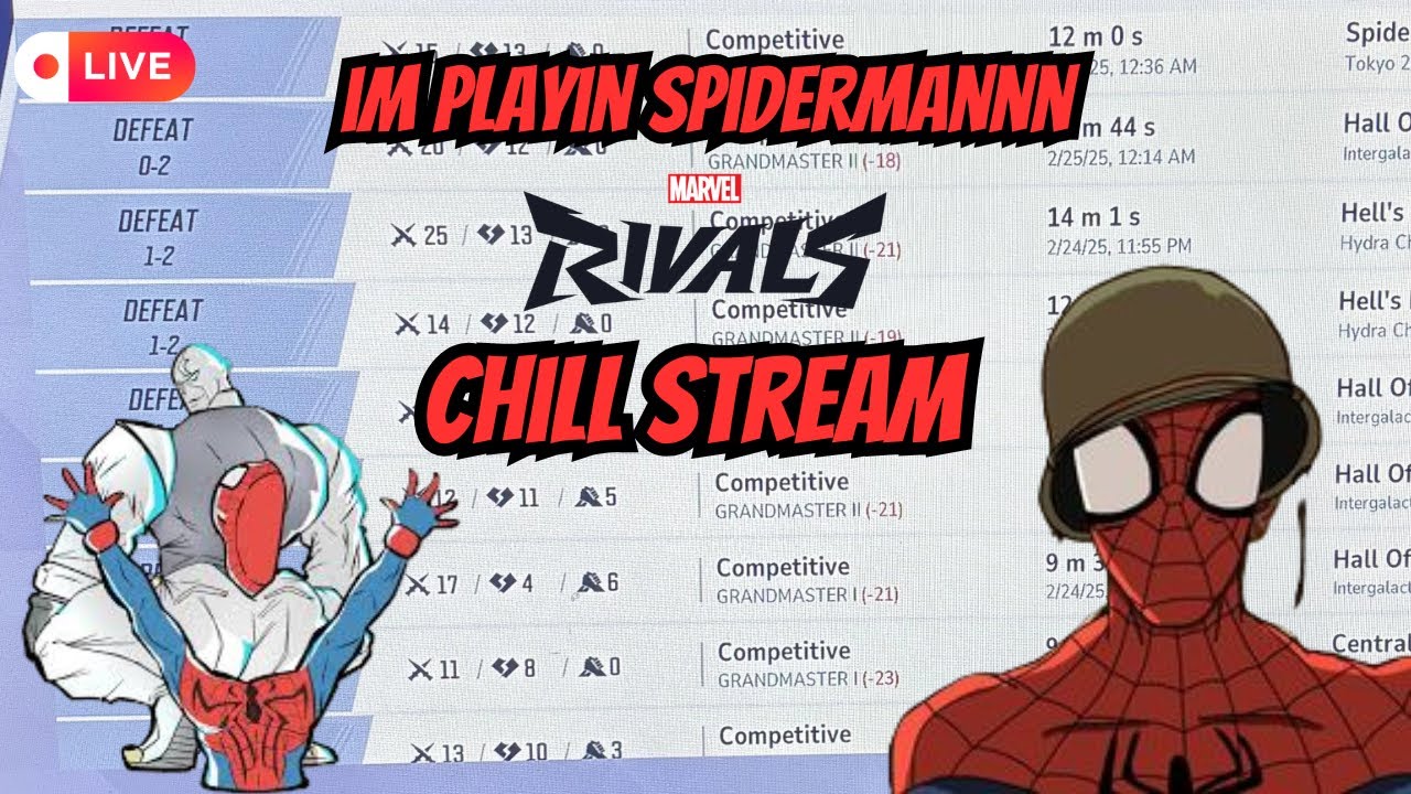 🔴 Marvel Rivals LIVE 🔥 Spider-Man Ranked Gameplay | Competitive 