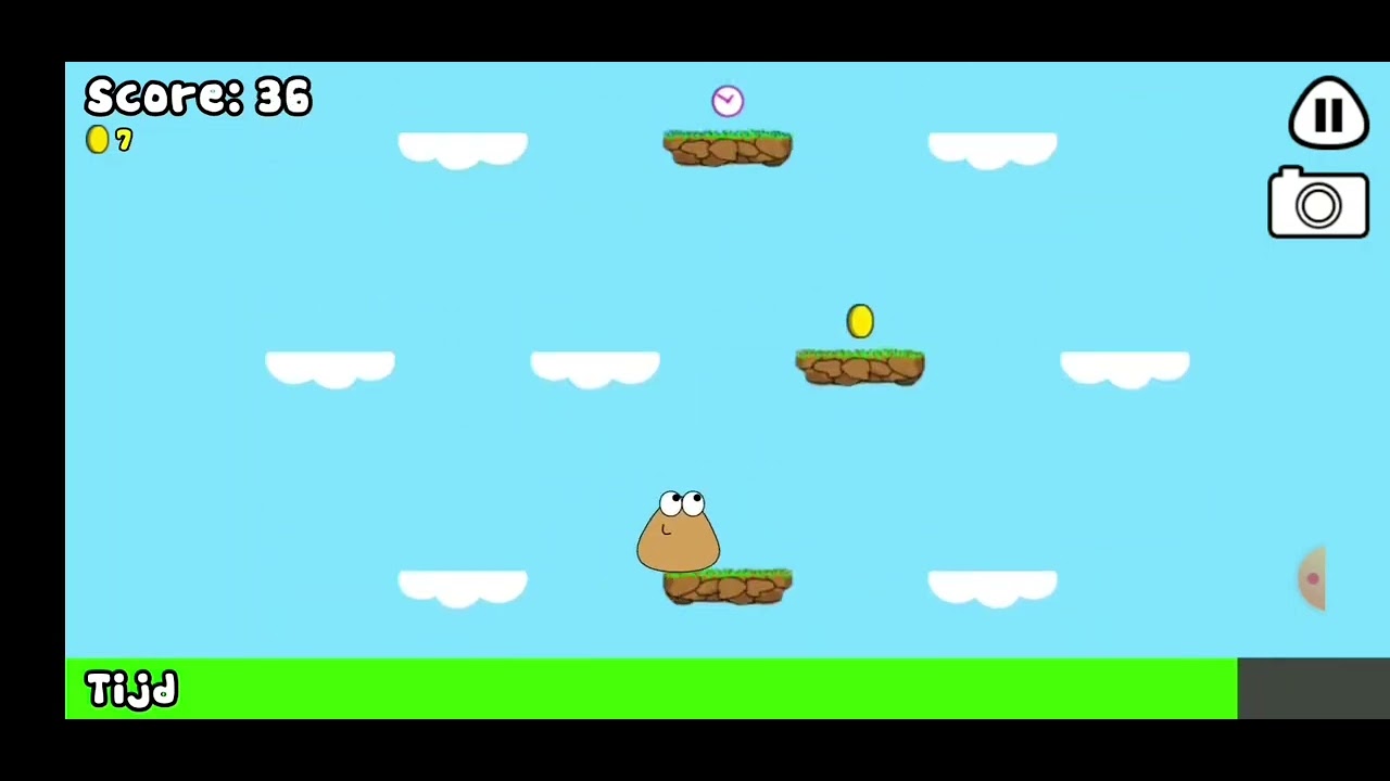 Pou sky hop 100 speed run
