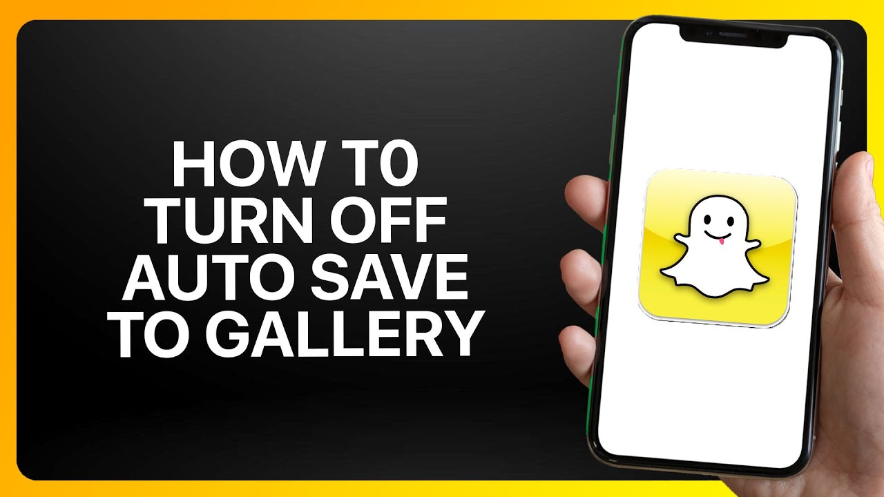 How To Turn Off Auto Save to Gallery in Snapchat Tutorial