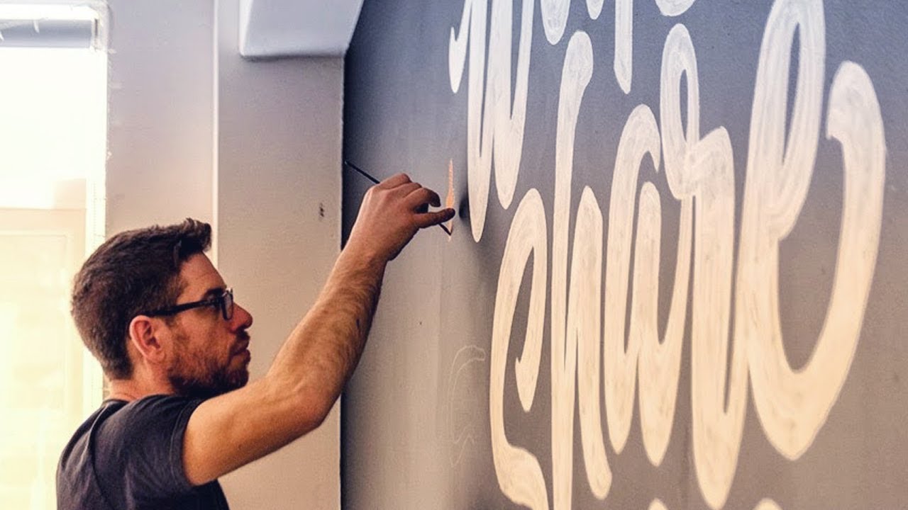 Lettering Wall Mural - My Process Walkthrough