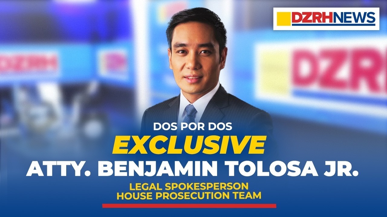 FULL EXCLUSIVE INTERVIEW: House Prosecution Team Legal Spokesperson, Atty. Benjamin Tolosa Jr.