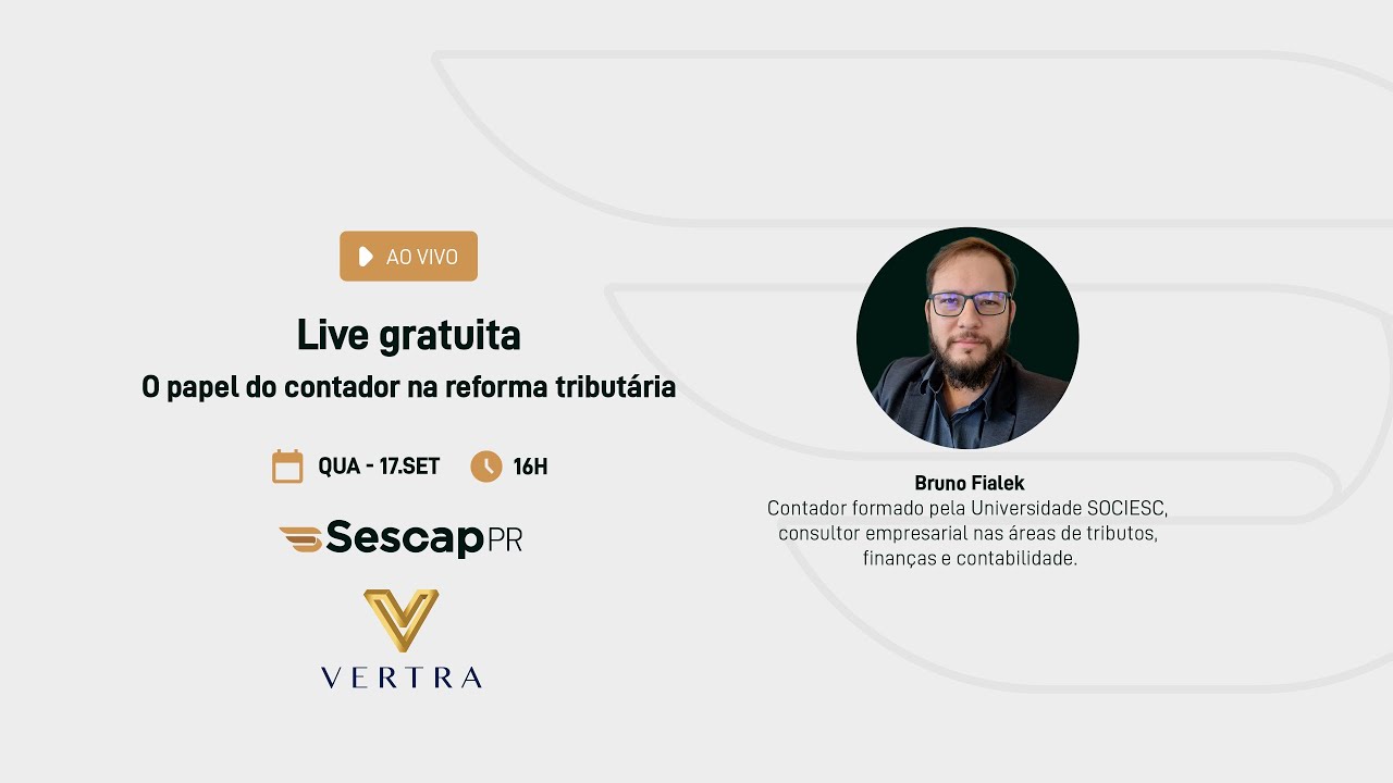 Live: O papel do contador na reforma tributária