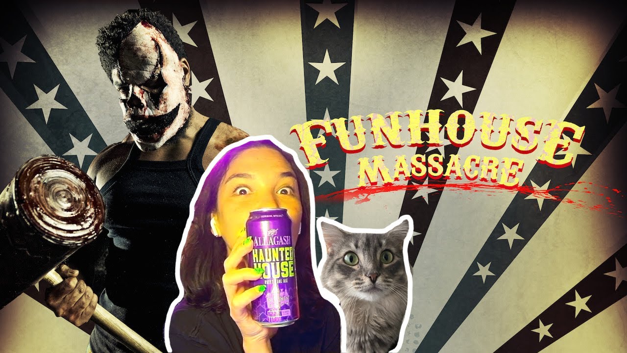 WATCHING The Funhouse Massacre and DRINKING Allagash Haunted House Hoppy Dark Ale