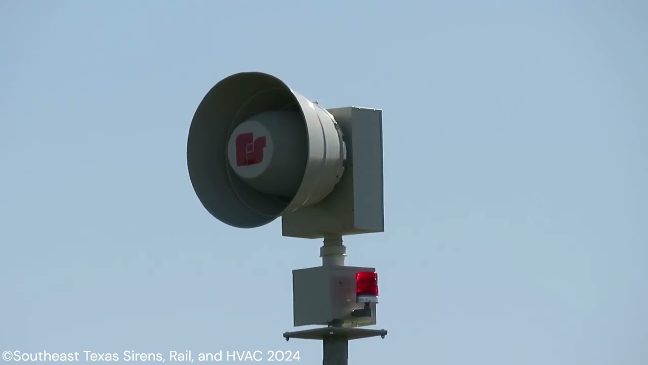Federal Signal 2001-130 Siren Test | Fast Wail | Deer Park, TX | 1-13-2024